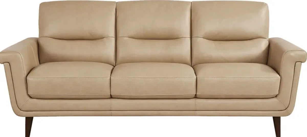 Harrington Park Stone Leather Sofa