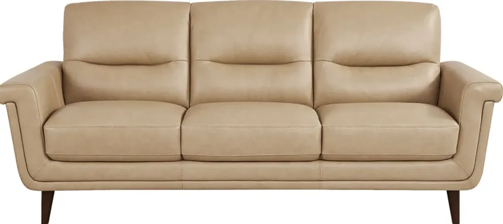 Harrington Park Stone Leather Sofa