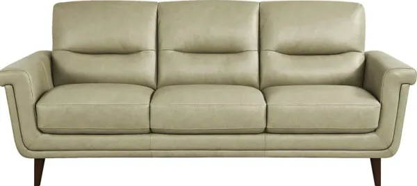 Harrington Park Sage Leather Sofa