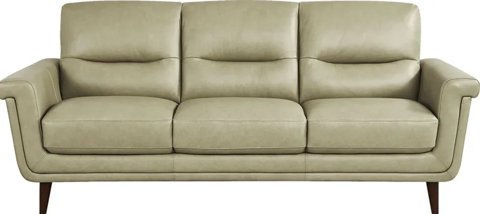 Harrington Park Sage Leather Sofa