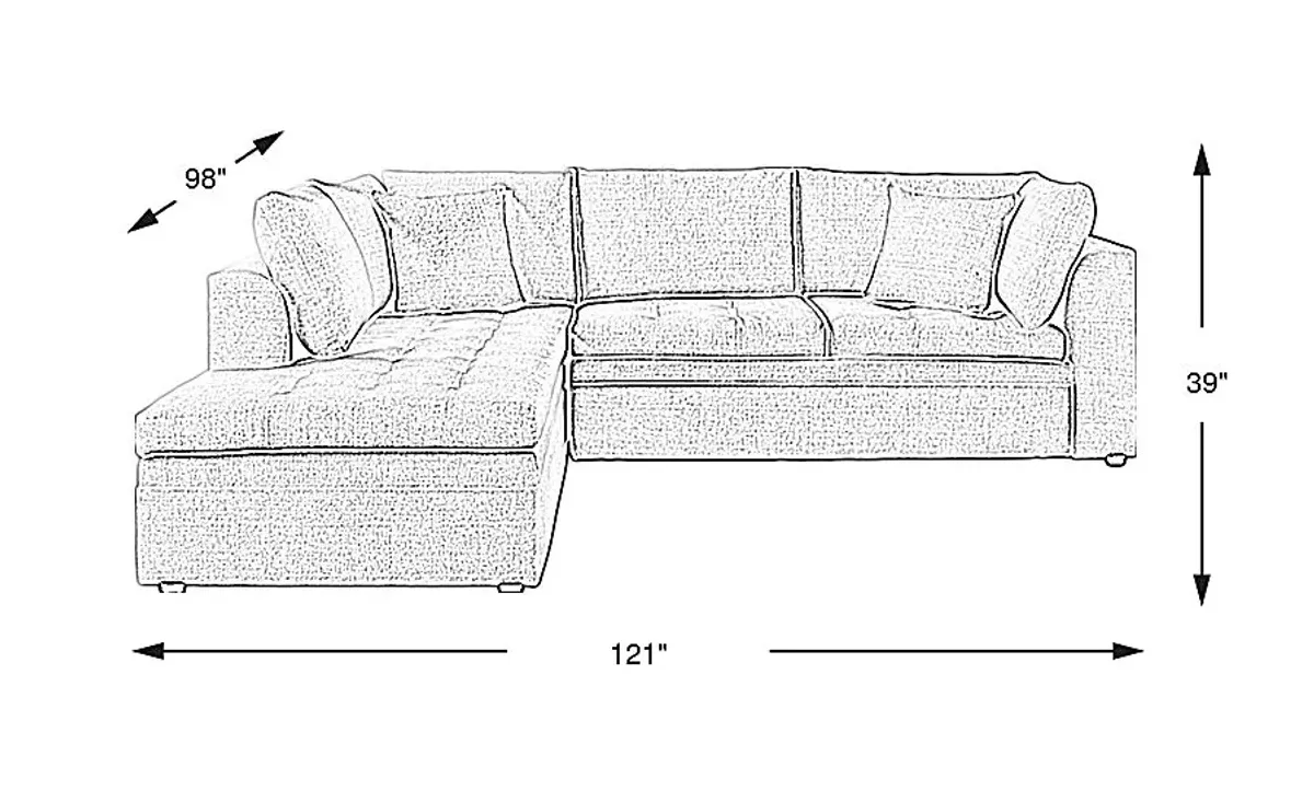 Sheridan Place Off-White 2 Pc Sleeper Sectional