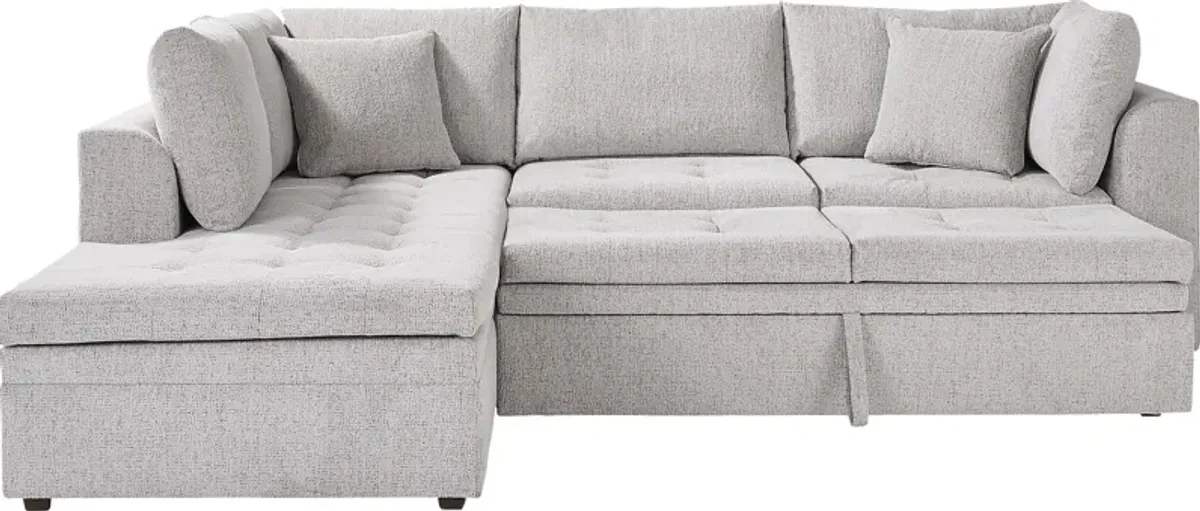 Sheridan Place Gray 2 Pc Sleeper Sectional