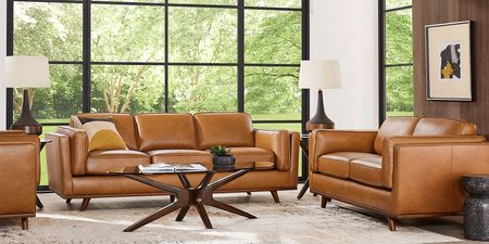 Duluth Caramel Leather Sofa