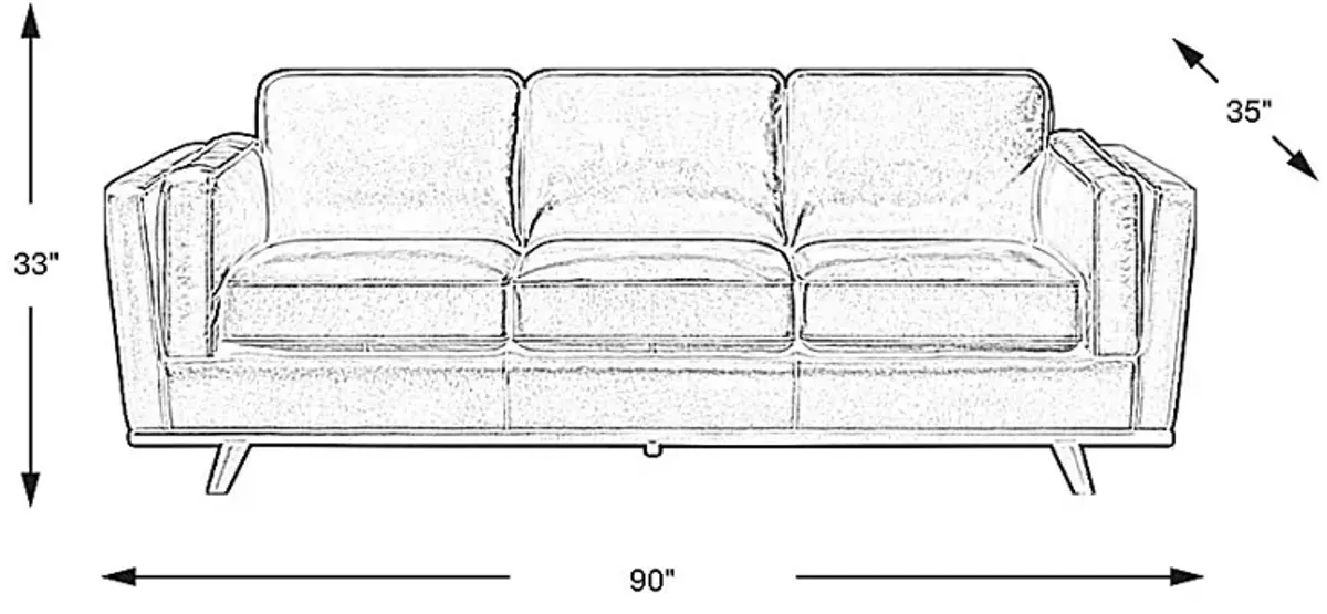 Duluth Olive Leather Sofa