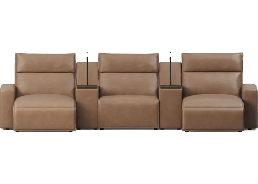 Saddle 5 Pc Dual Power Reclining ModularTwo