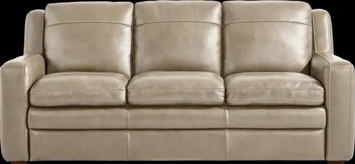 Salinger Beige Leather Sofa