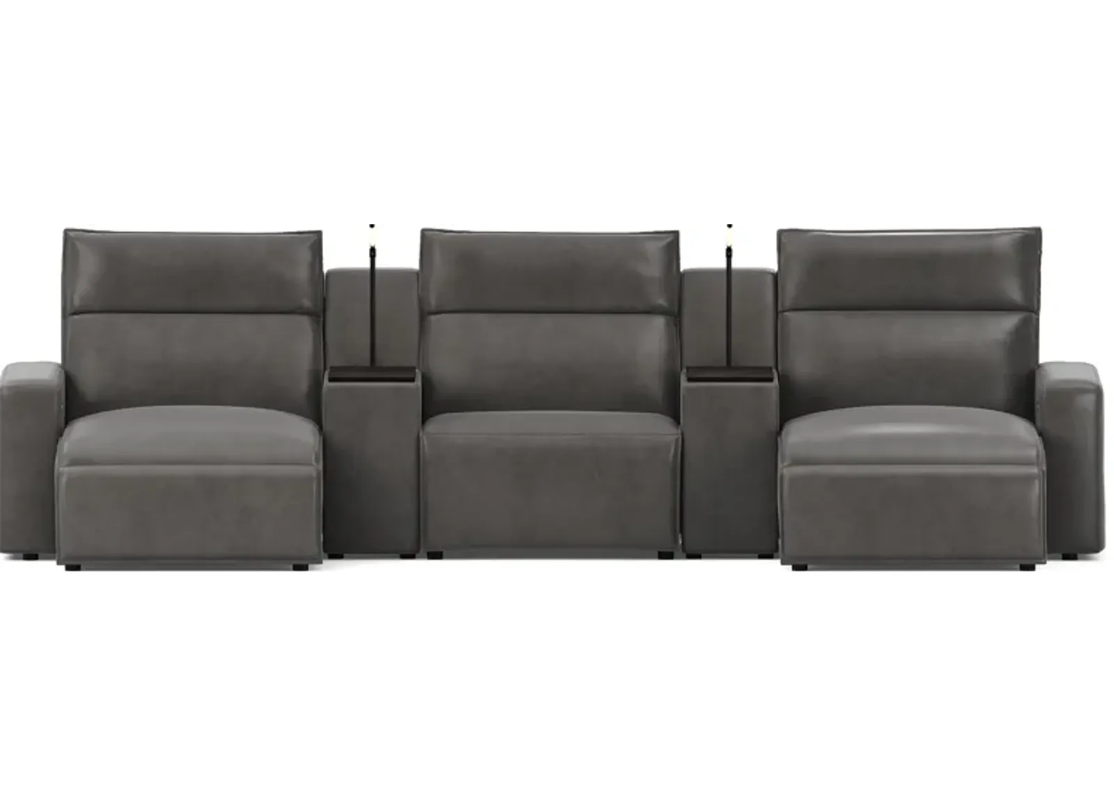 Charcoal 5 Pc Dual Power Reclining ModularTwo