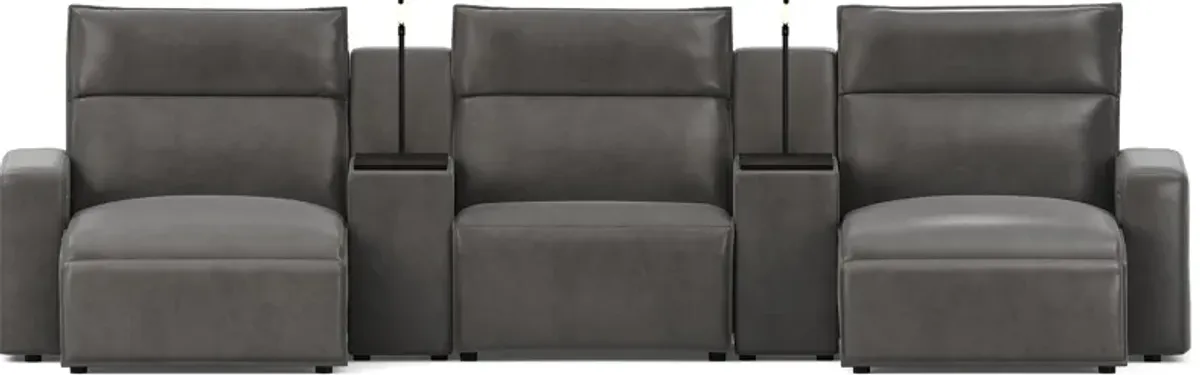 Charcoal 5 Pc Dual Power Reclining ModularTwo