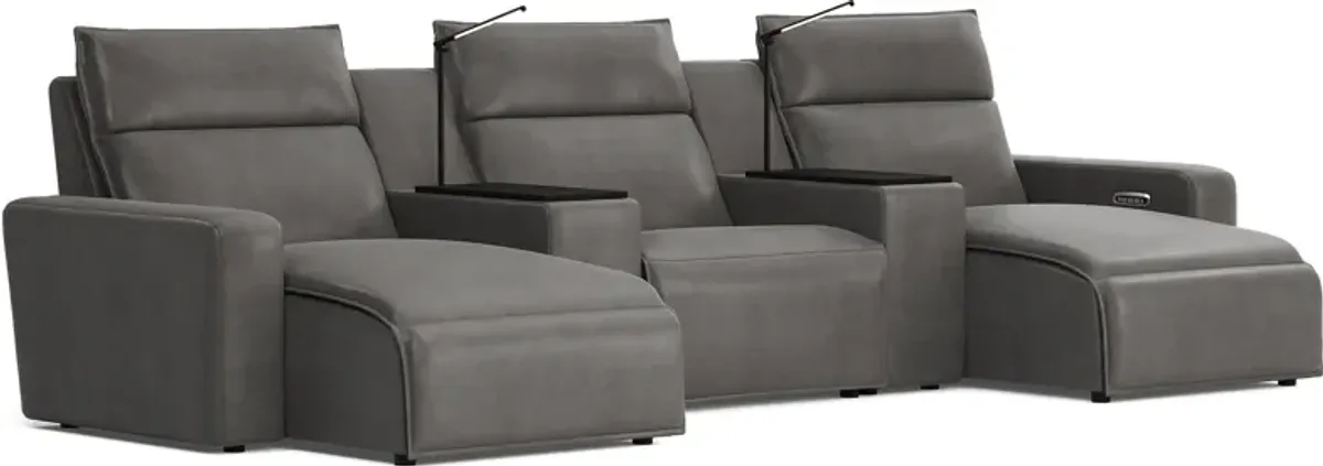 Charcoal 5 Pc Dual Power Reclining ModularTwo