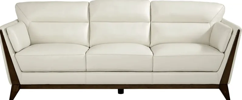 Marchese Ivory Leather Sofa
