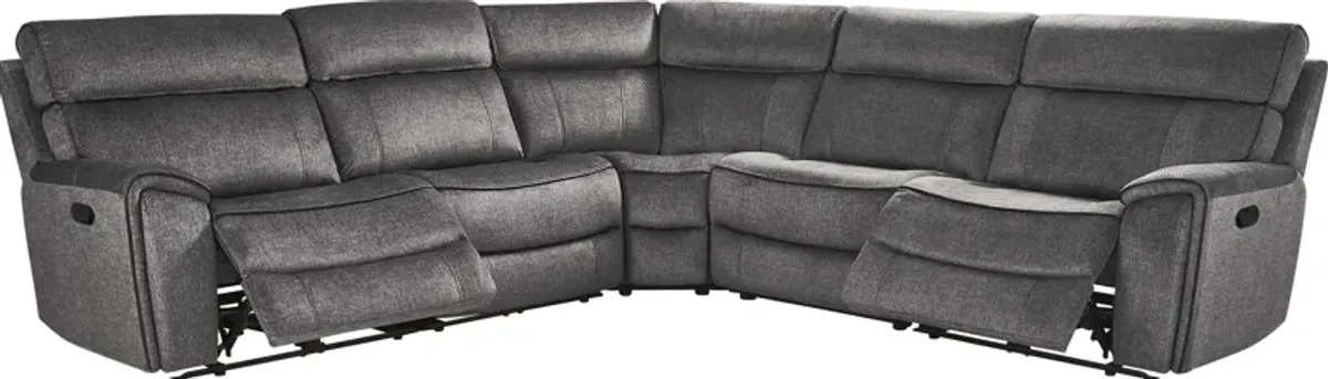 Bradshaw Place Dark Gray 5 Pc Reclining Sectional