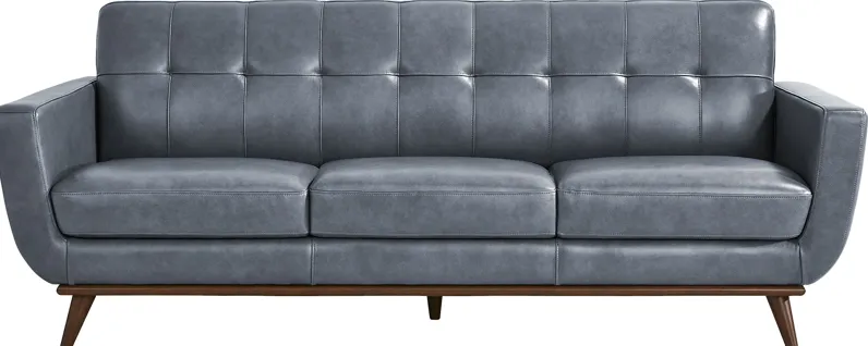 Greyson Blue Leather Sofa