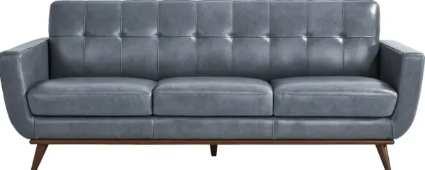 Greyson Blue Leather Sofa