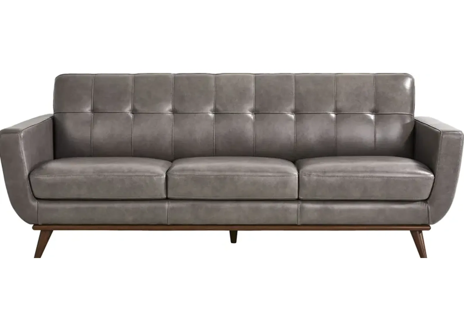 Greyson Gray Leather Sofa