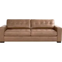 Messina Brown Leather Sofa