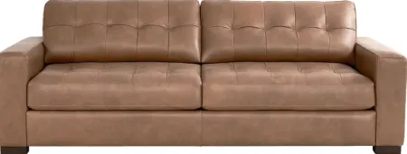 Messina Brown Leather Sofa
