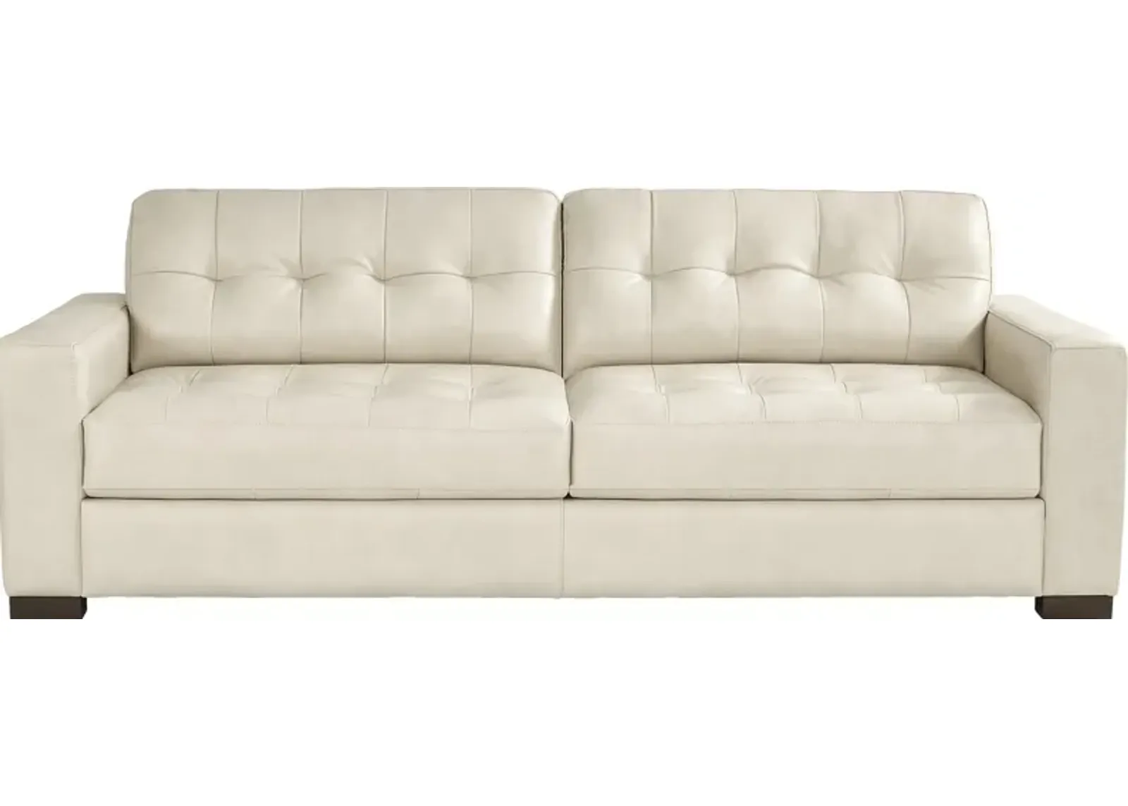 Messina Ivory Leather Sofa