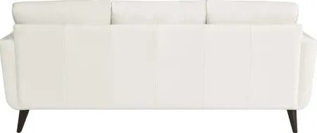 San Salerno White Leather Sofa