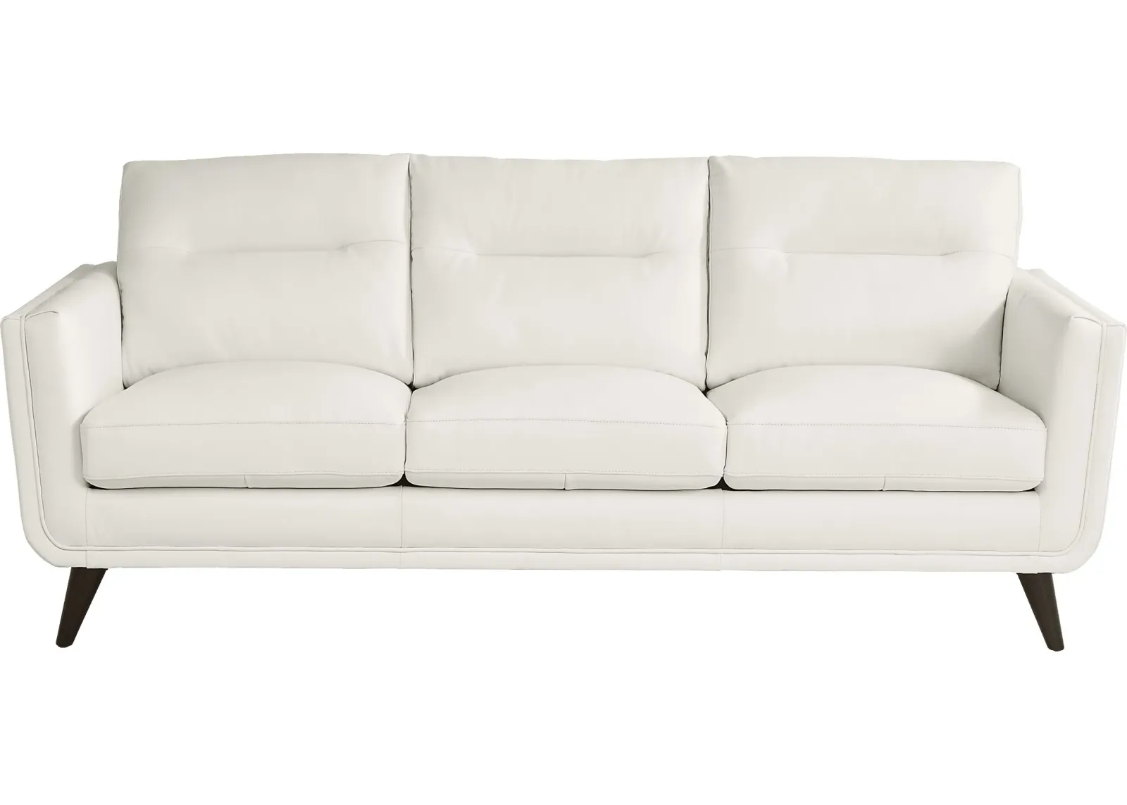 San Salerno White Leather Sofa