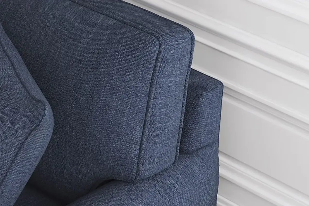 Bellingham Sapphire Textured Chenille 7 Pc Living Room