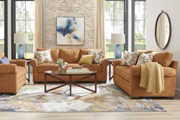 Bellingham Russet Textured 7 Pc Living Room