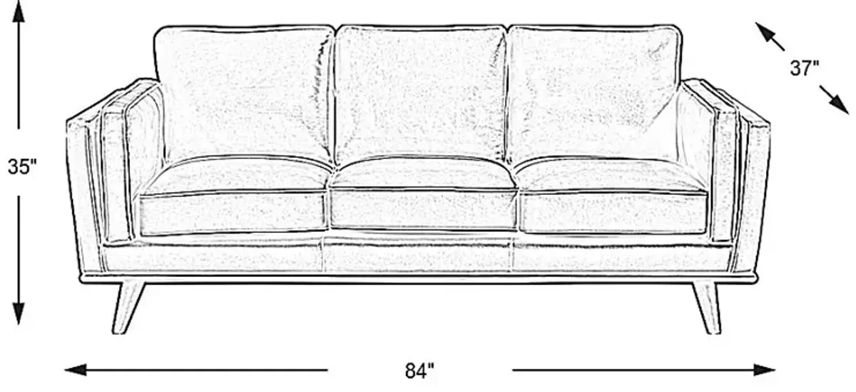 Cassina Court Caramel Leather Sofa