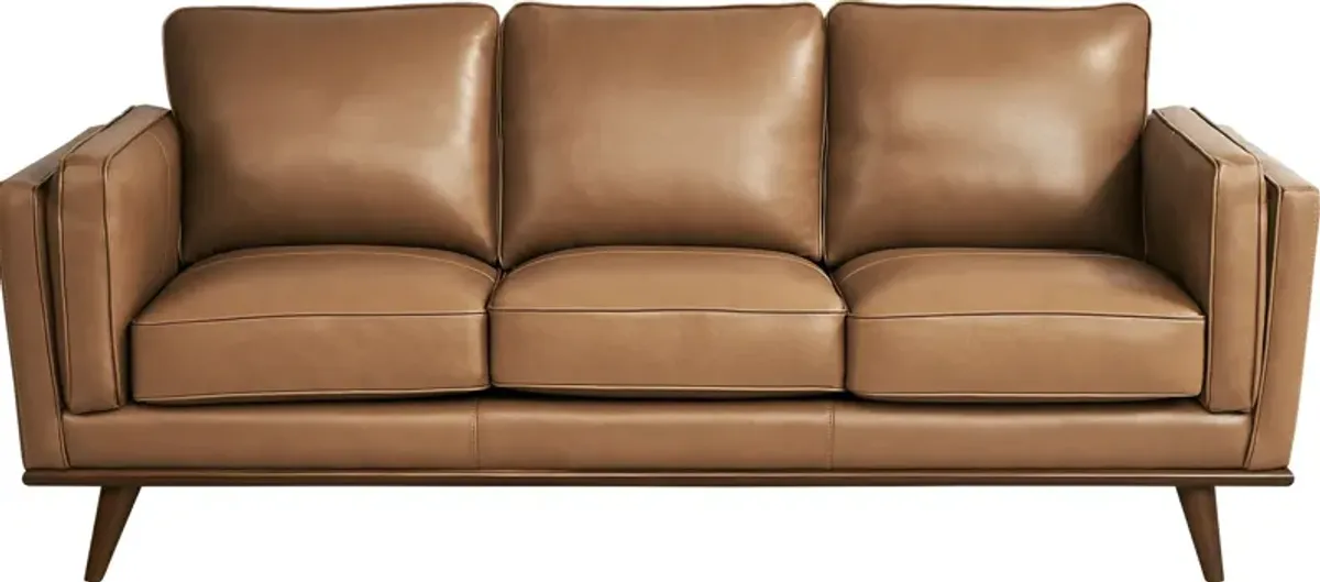 Cassina Court Caramel Leather Sofa