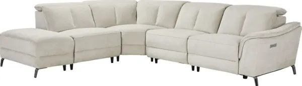 Cavani Gray 5 Pc Dual Power Reclining Sectional