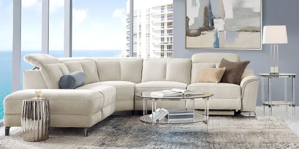 Cavani Gray 5 Pc Dual Power Reclining Sectional