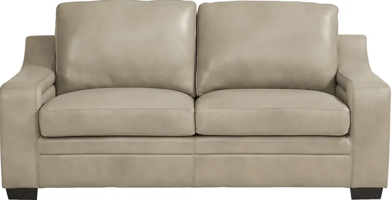 Gisella Taupe Leather Apartment Sofa