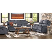 Townsend Gray 7 Pc Living Room with Reclining Sofa