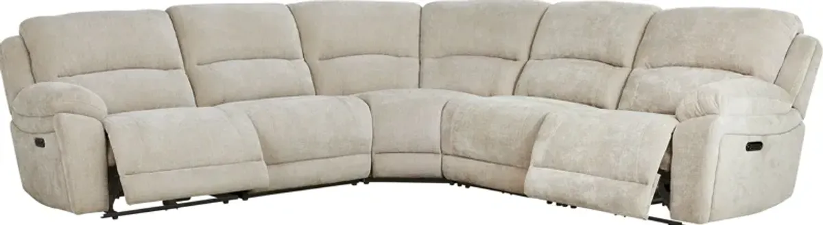 Douglas Park Sand 8 Pc Dual Power Reclining Sectional Living Room