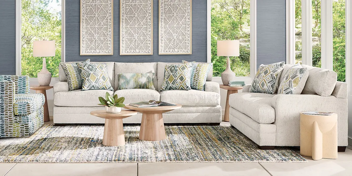 Charlton Park Ivory 9 Pc Living Room
