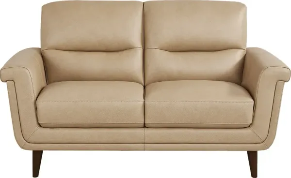 Harrington Park Stone Leather Loveseat