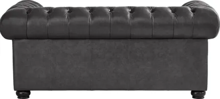 Winchester Way Gray Leather Loveseat