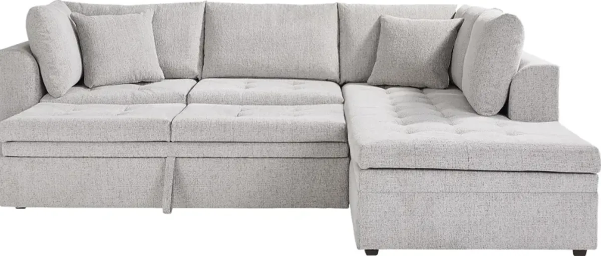 Sheridan Place Gray 2 Pc Sleeper Sectional