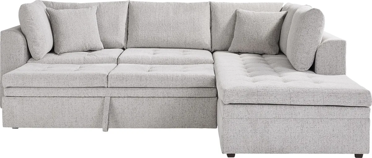 Sheridan Place Gray 2 Pc Sleeper Sectional