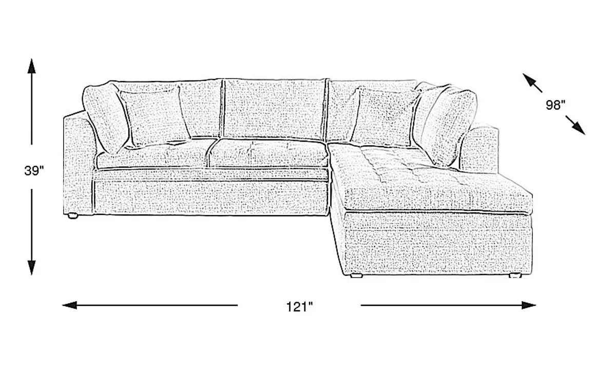 Sheridan Place Gray 2 Pc Sleeper Sectional