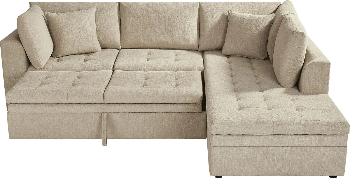 Sheridan Place Putty 2 Pc Sleeper Sectional