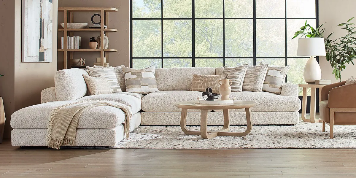 Montecito White 4 Pc Sectional