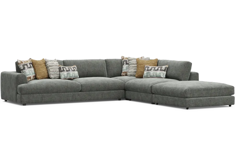 Montecito Charcoal 4 Pc Sectional