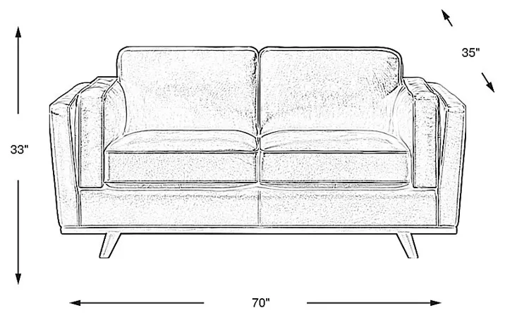 Duluth Olive Leather Loveseat