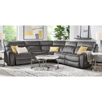 Bradshaw Place Dark Gray 8 Pc Reclining Sectional Living Room