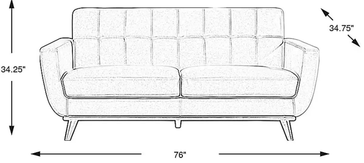 Greyson Ivory Leather Loveseat