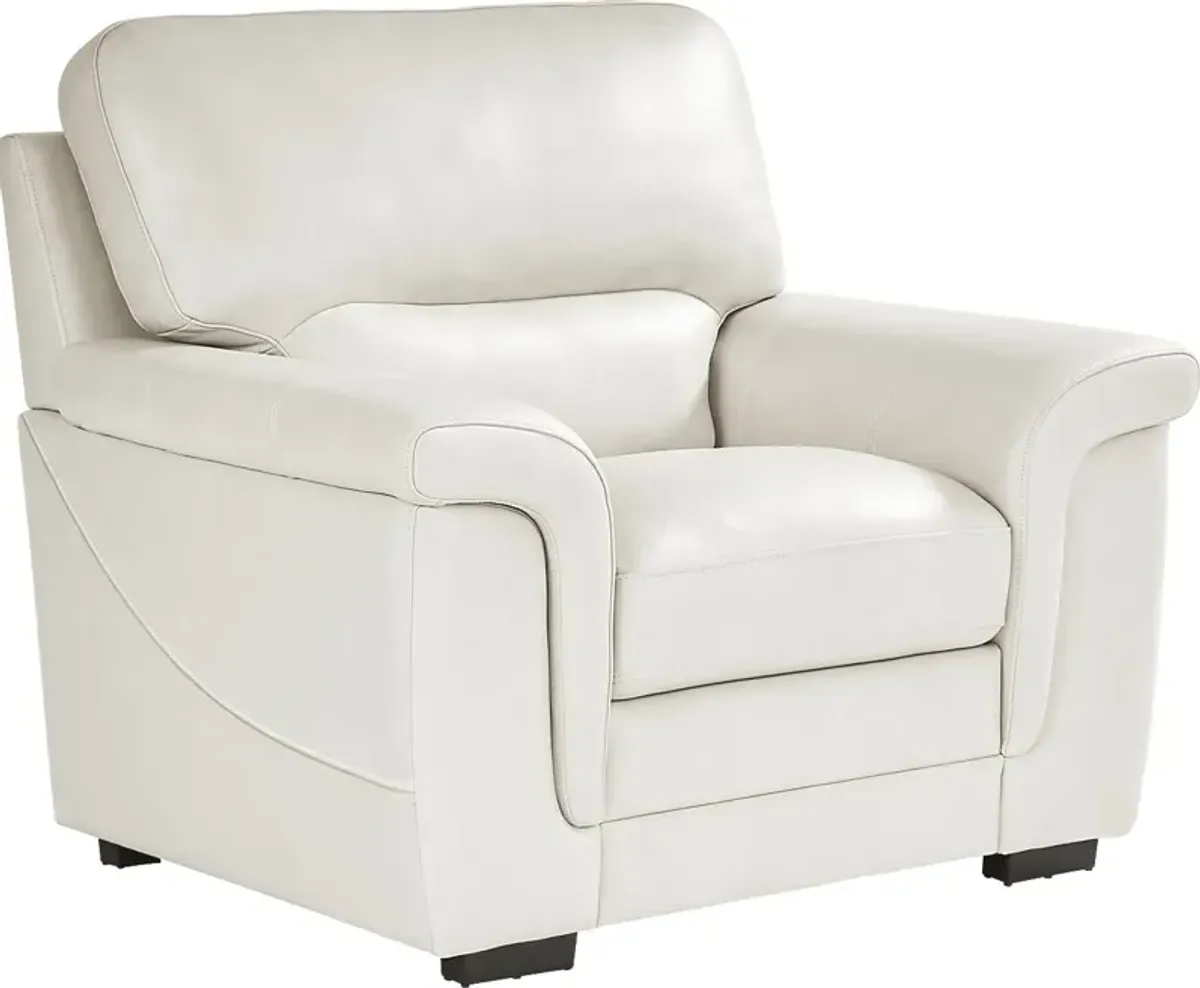 Villa Ashbury White Leather Chair