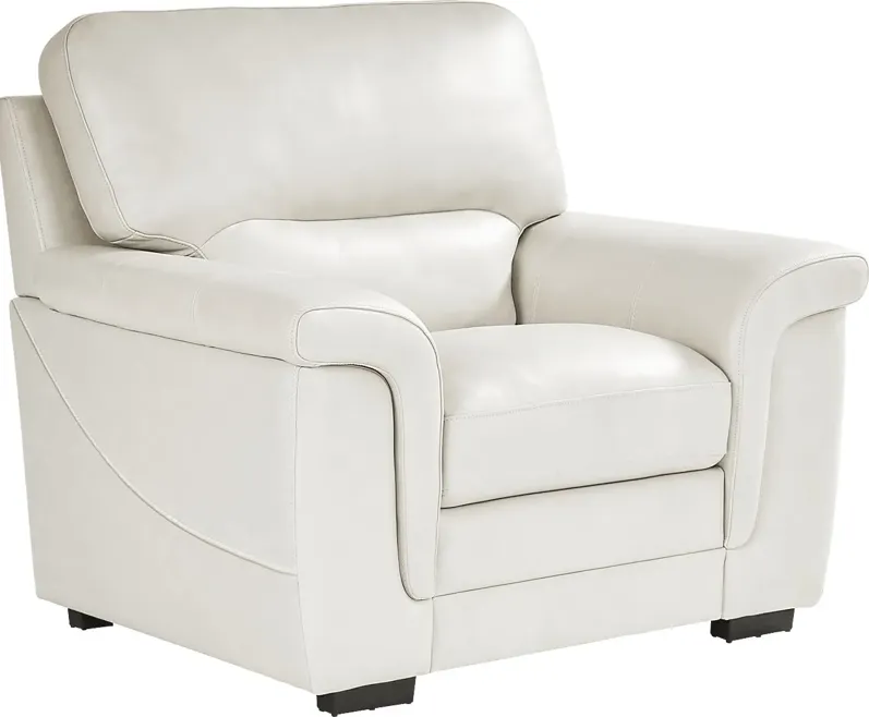 Villa Ashbury White Leather Chair