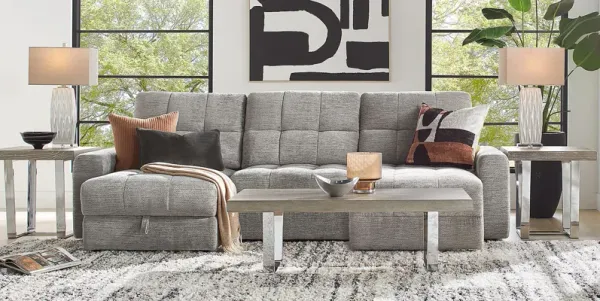 Meriwether Gray 3 Pc Power Slider Sectional