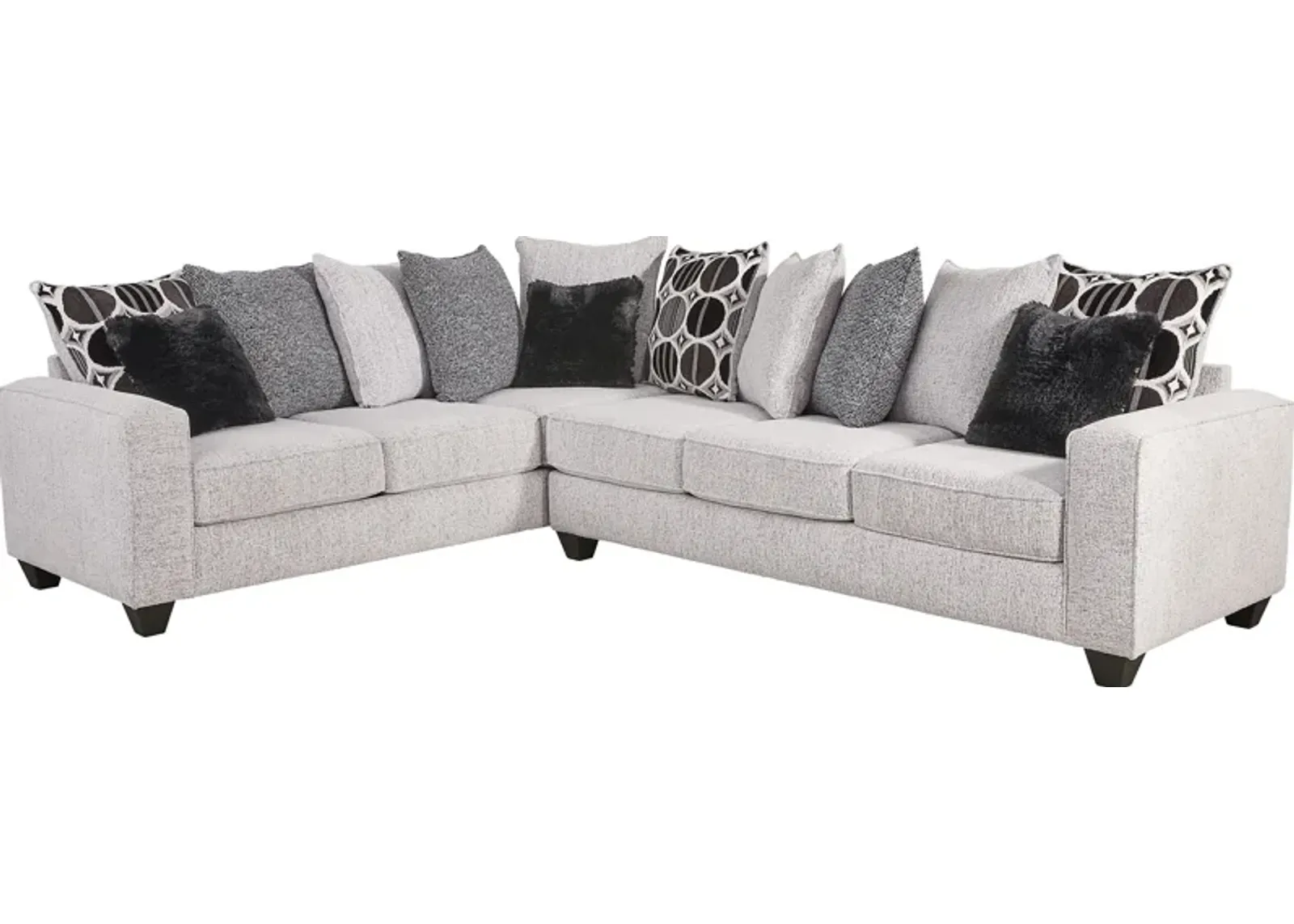 Benton Place Gray 2 Pc Sleeper Sectional