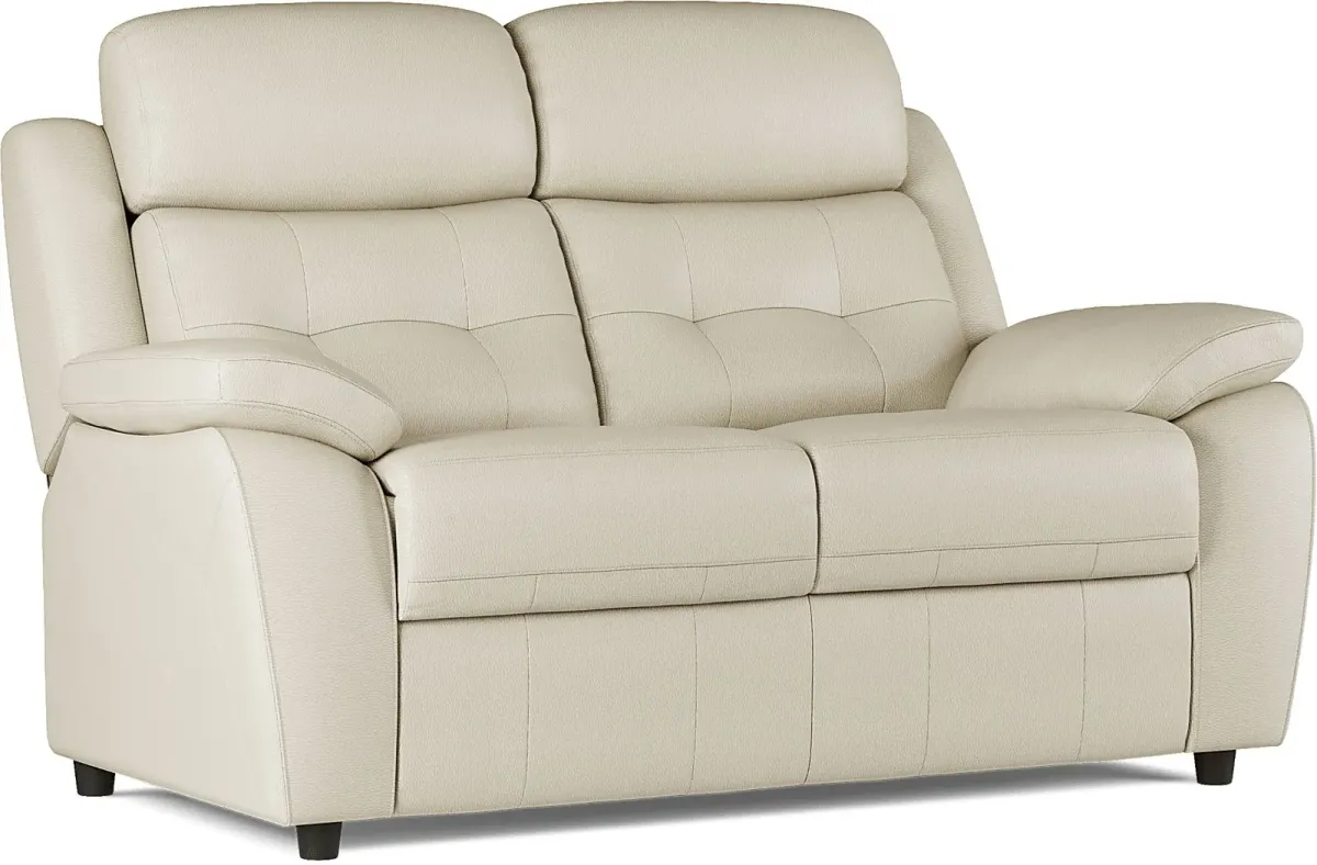 Antonin Beige Leather 5 Pc Living Room with Reclining Sofa