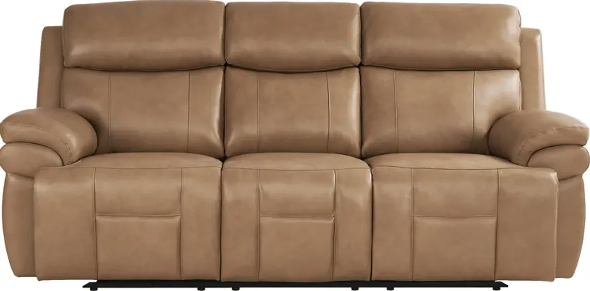 Eastmann Saddle Leather 5 Pc Triple Power Reclining Living Room with Air Massage